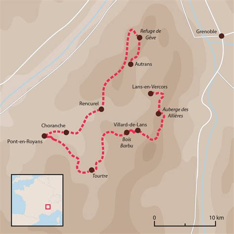 carte randonnée vercors